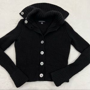 Banana Republic Button Down Lamb Wool Nylon Cashmere Sweater Jacket